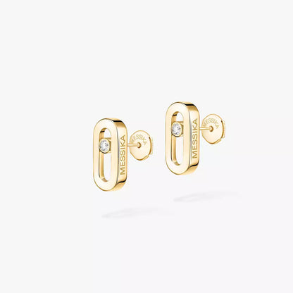 [Love Lucky]Move Uno Diamond Stud Earrings