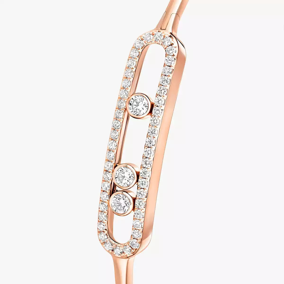 [Love Lucky]Move Pavé Diamond Bangle Bracelet M