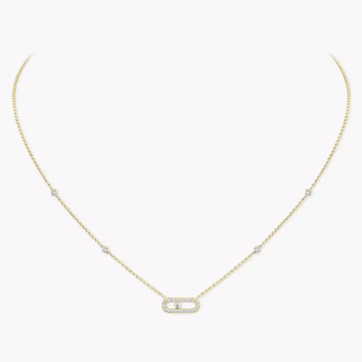 [Love Lucky]Collana con diamante Move Uno