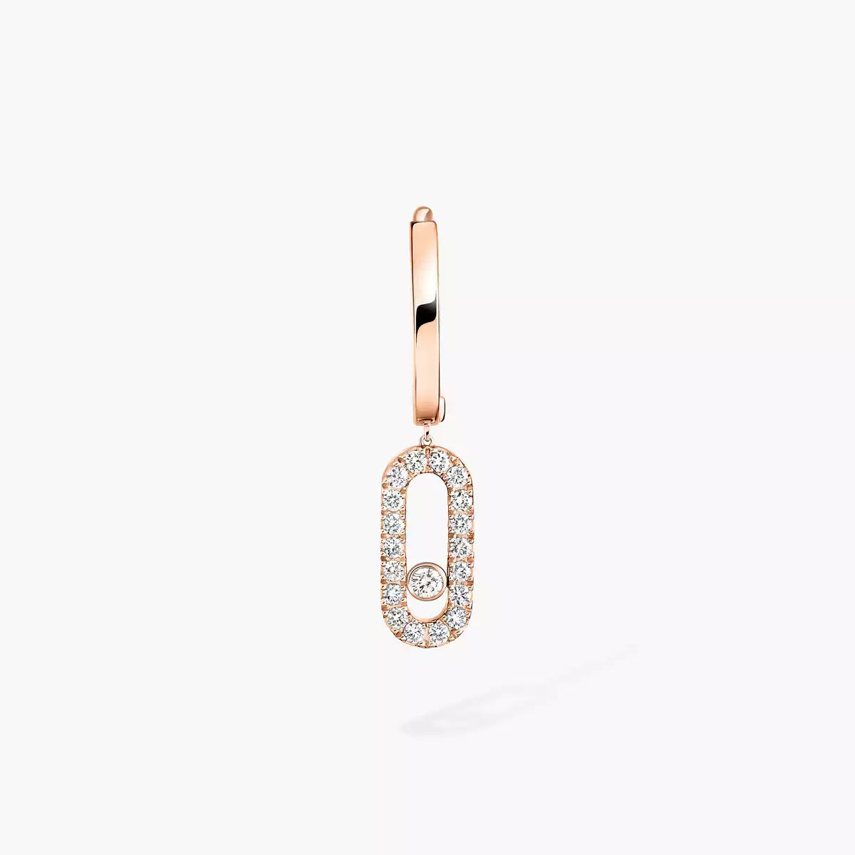 [Love Lucky]Move Uno Single Diamond Hoop Earring