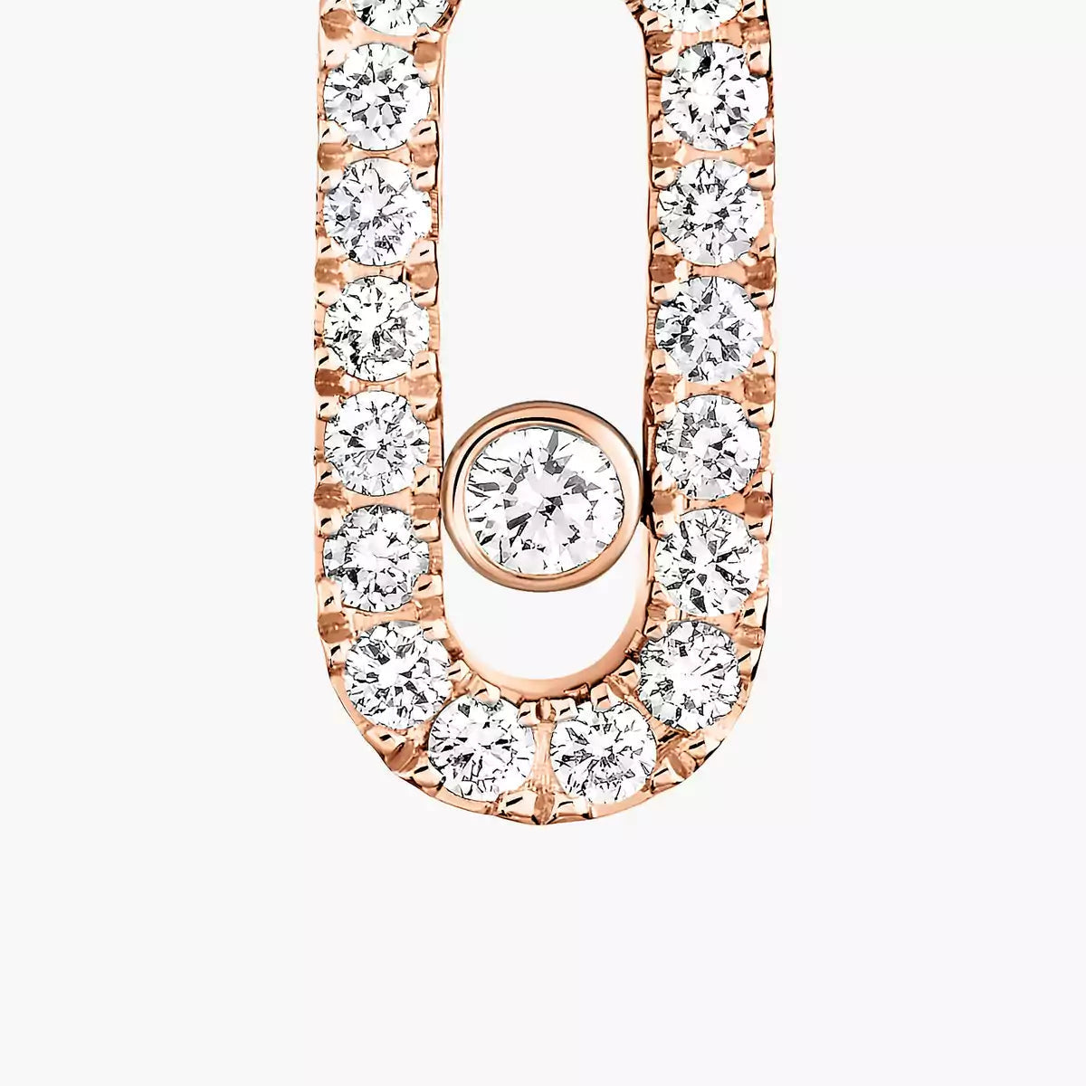 [Love Lucky]Move Uno Single Diamond Hoop Earring