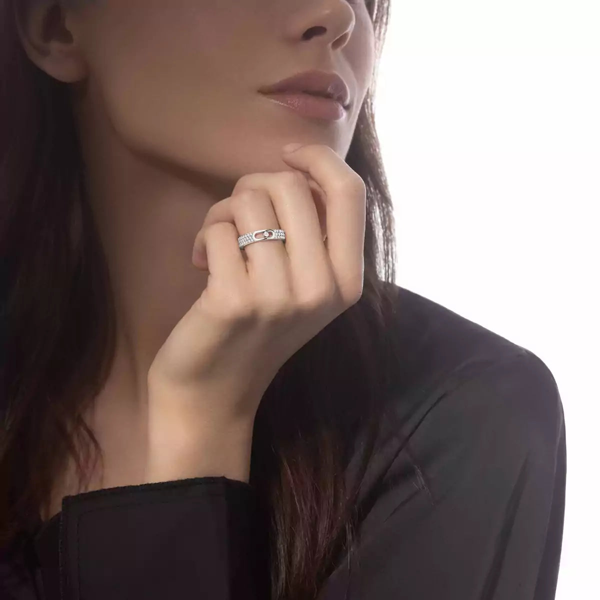 [Love Lucky]Bague de mariage Move Joaillerie pavée diamants
