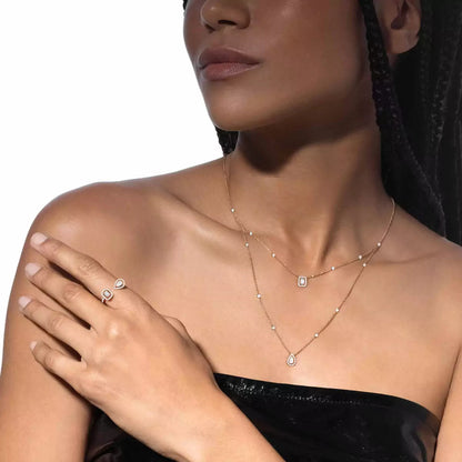 [Love Lucky] Collana di diamanti My Twin a 2 file