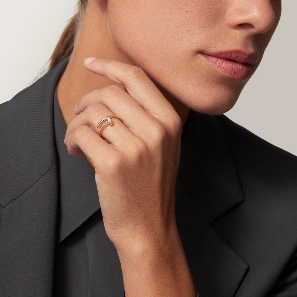[Love Lucky]JUSTE 1.8MM HALF DIAMOND RING