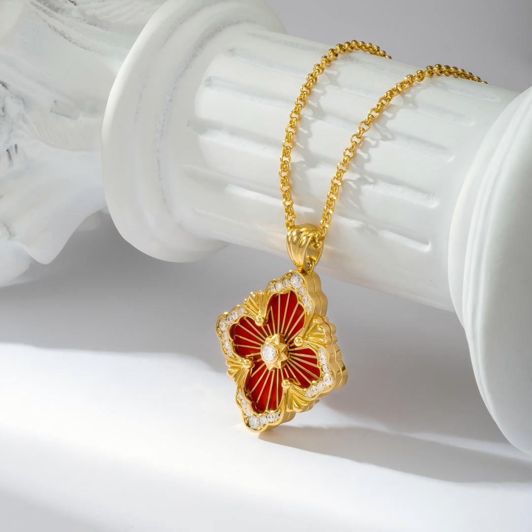 [Love Lucky]OPERA TULLE ENAMEL NECKLACE