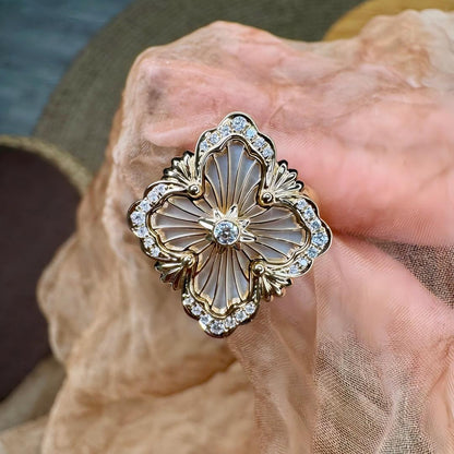 [Love Lucky]OPERA TULLE  RING WITH  ENAMEL BACKGROUND