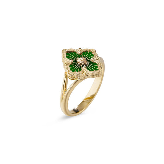 [Love Lucky]OPERA TULLE  RING WITH  ENAMEL BACKGROUND