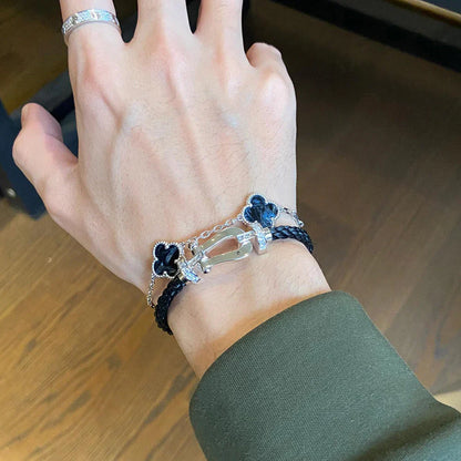 [Love Lucky]CLOVER 5 MOTIF PIETERSITE BRACELET COLLECTION