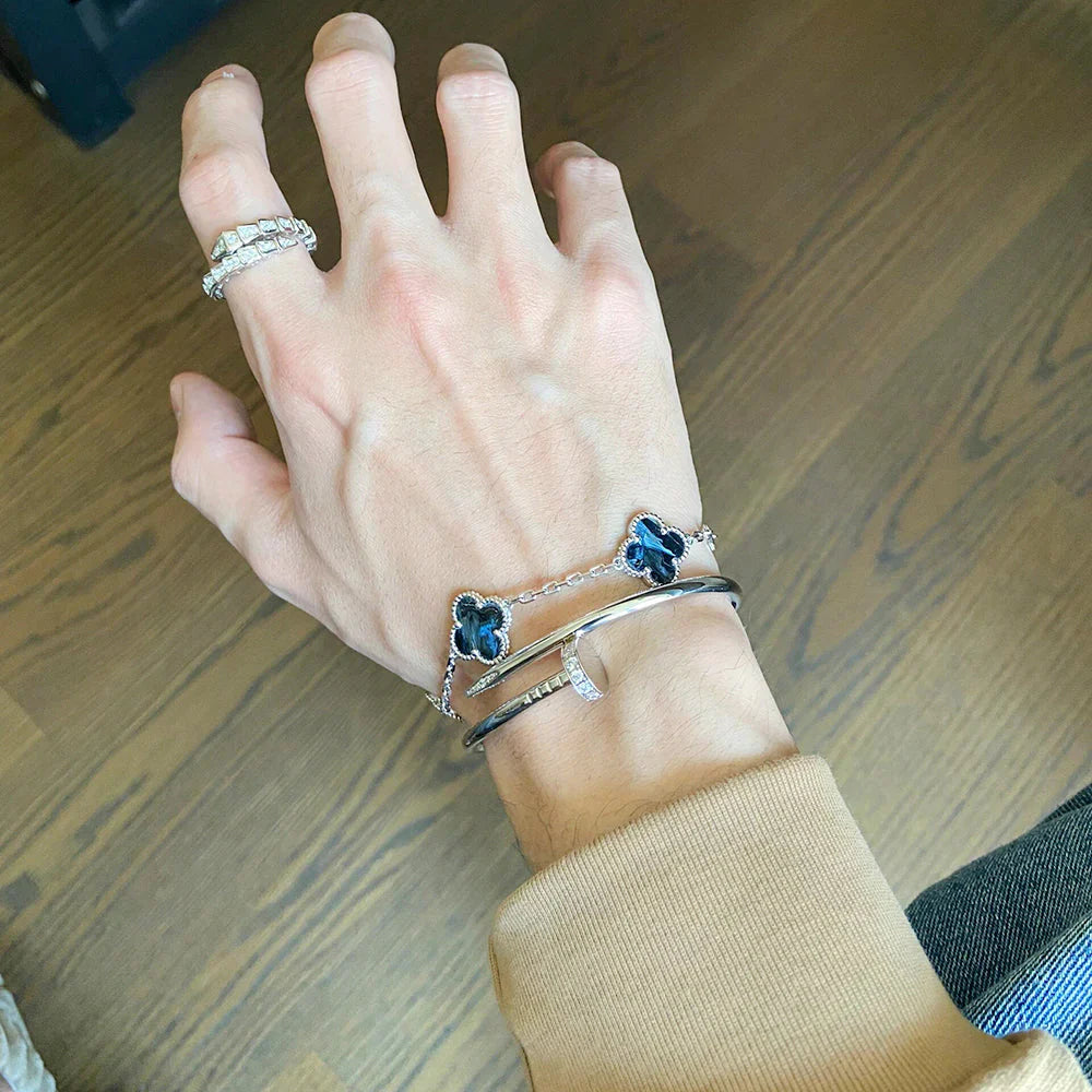 [Love Lucky]CLOVER 5 MOTIF PIETERSITE BRACELET COLLECTION