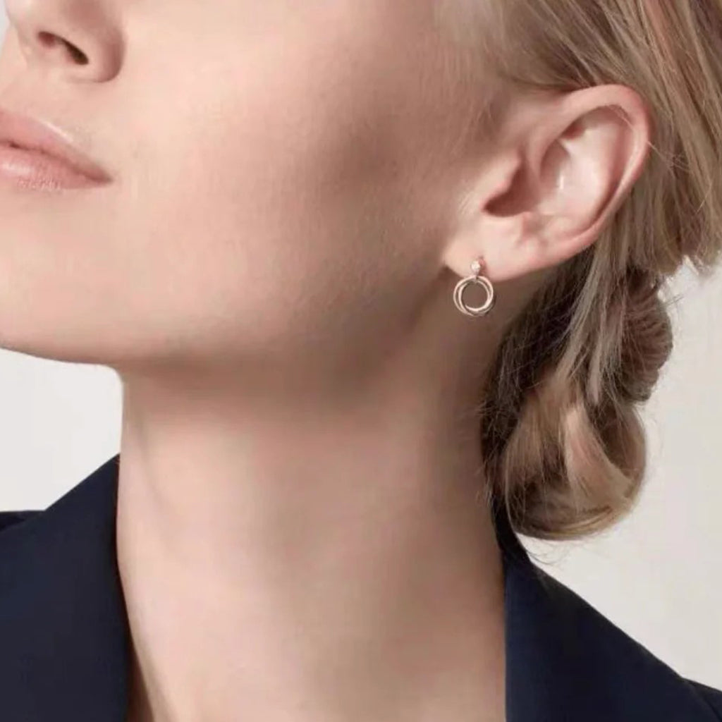 [Love Lucky]TRINITY ON DIAMOND  EARRINGS