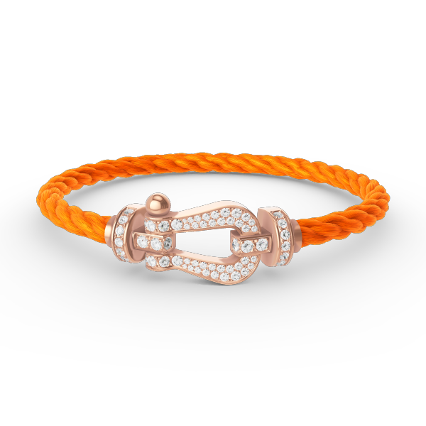 [Love Lucky]FORCE LARGE HORSESHOE FULL DIAMOND BRACELET ROSE GOLD