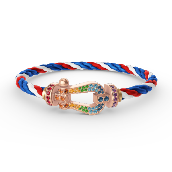 [Love Lucky]FORCE LARGE HORSESHOE  COLORED DIAMOND BRACELET ROSE GOLD