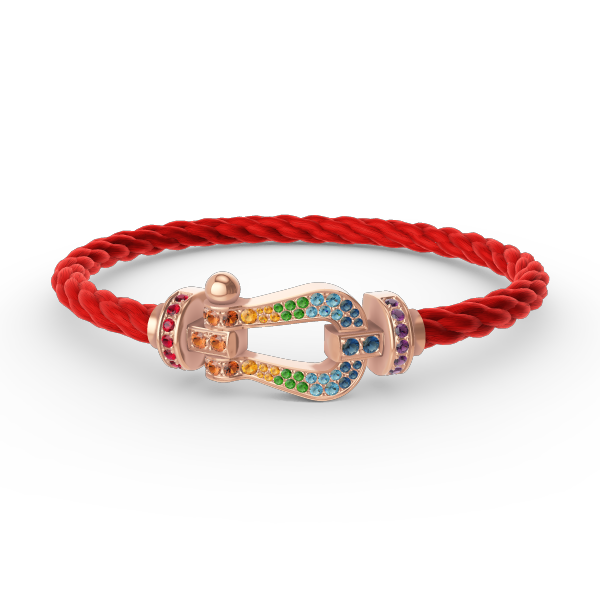 [Love Lucky]FORCE LARGE HORSESHOE  COLORED DIAMOND BRACELET ROSE GOLD