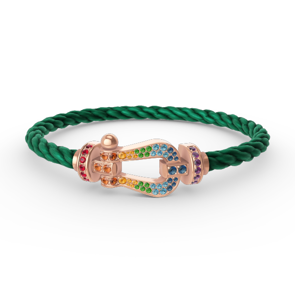 [Love Lucky]FORCE LARGE HORSESHOE  COLORED DIAMOND BRACELET ROSE GOLD
