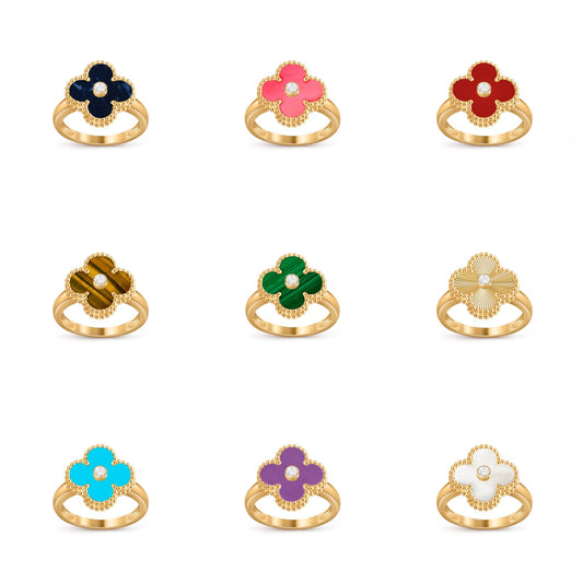 [Love Lucky]CLOVER DIAMOND RING GOLD COLLECTION