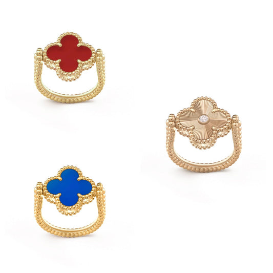 [Love Lucky]CLOVER RIVERSIBLE RING GOLD COLLECTION