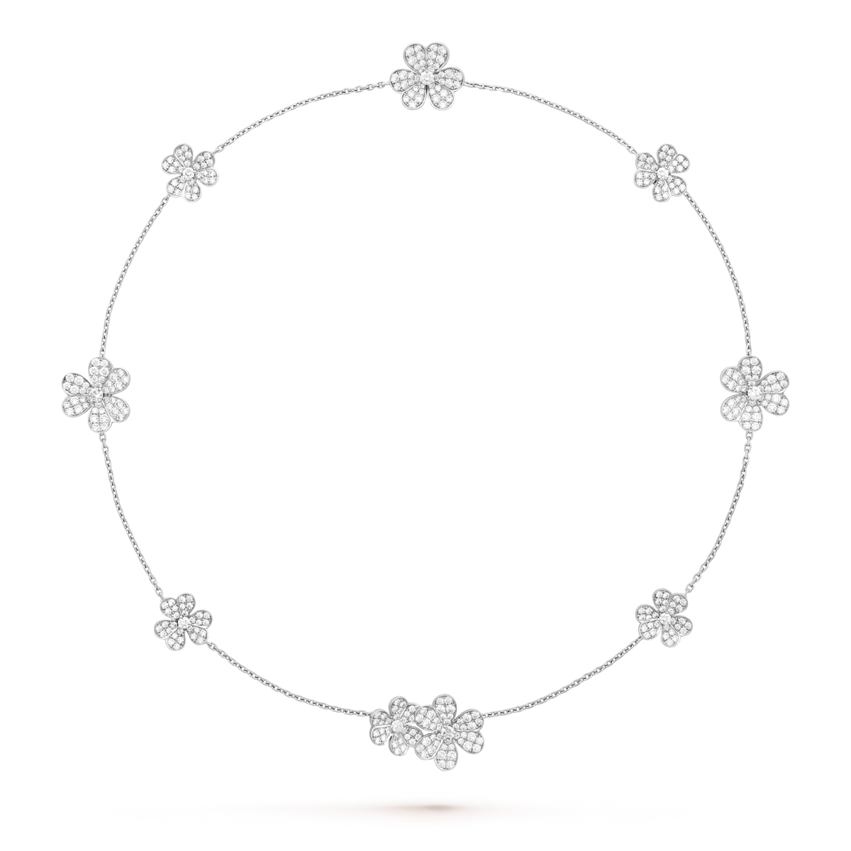 [Love Lucky]COLLIER FRIVOLE 9 FLEURS ARGENT
