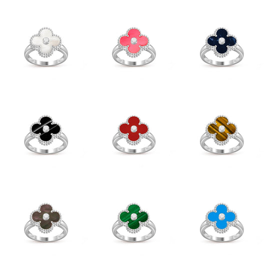 [Love Lucky]CLOVER SILVER DIOMND RING COLLECTION