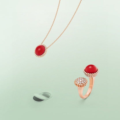 [Love Lucky]ANELLO BETWEEN THE FINGER PERLEE COULEURS IN ORO ROSA E DIAMANTI