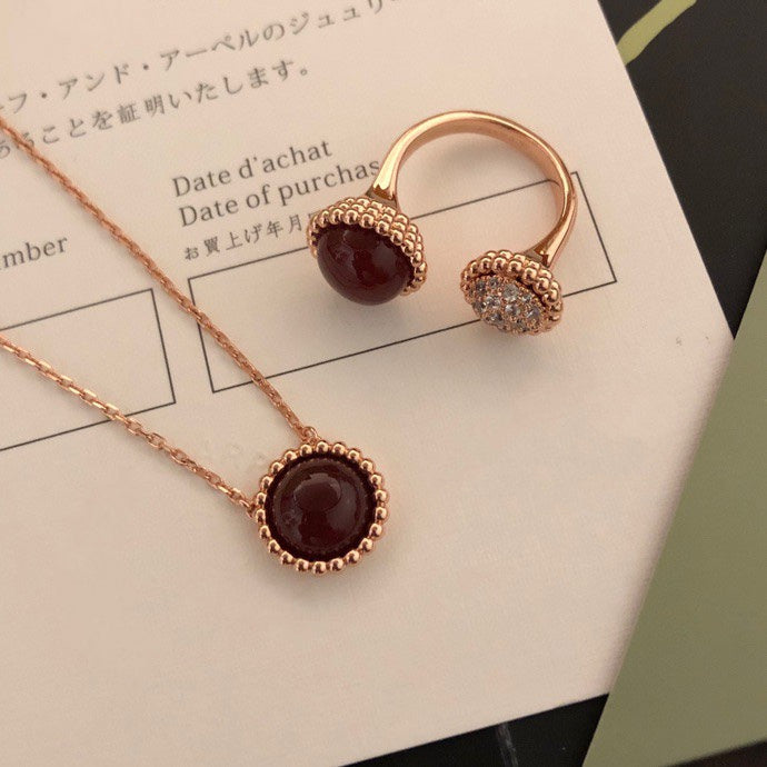 [Love Lucky]ANELLO BETWEEN THE FINGER PERLEE COULEURS IN ORO ROSA E DIAMANTI