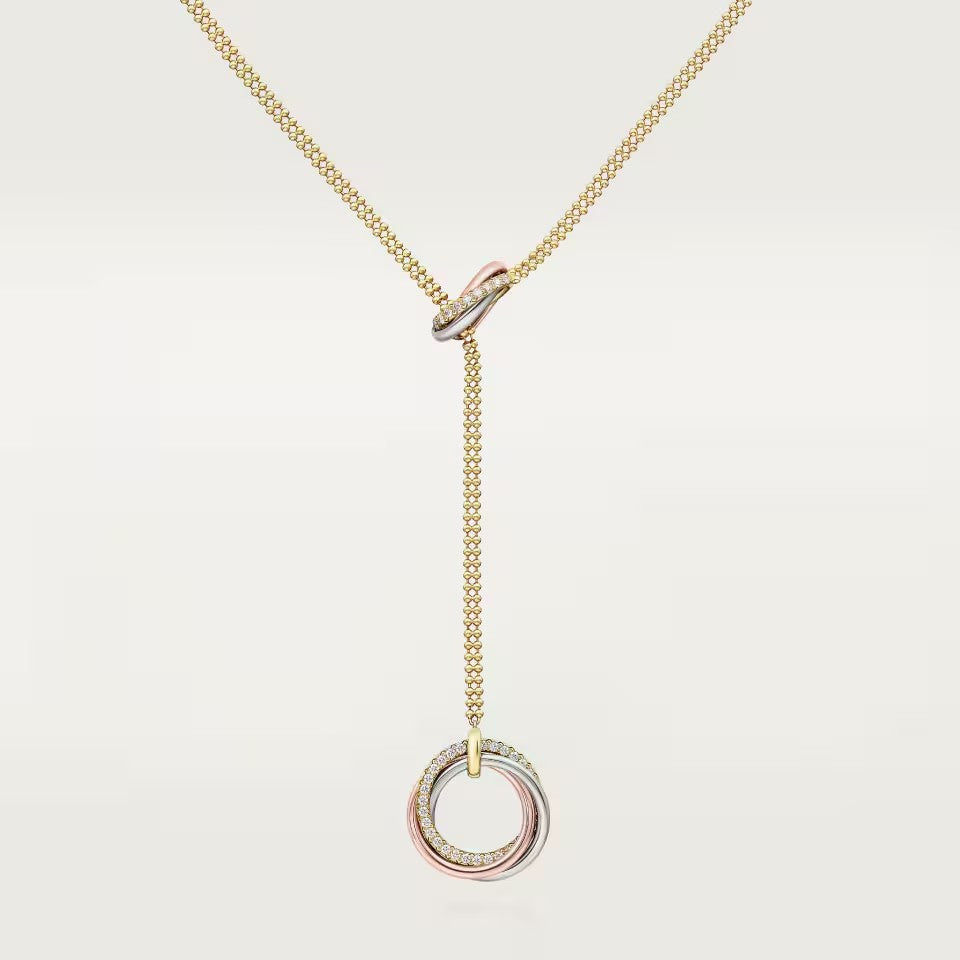 [Love Lucky]TRINITY DIAMONDS NECKLACE