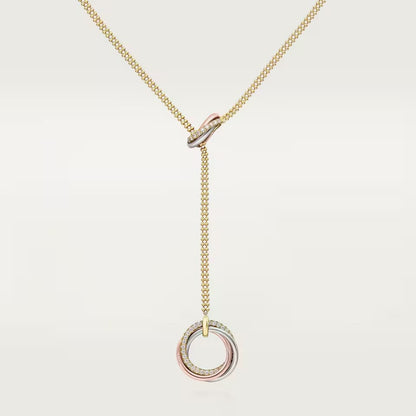 [Love Lucky]TRINITY DIAMONDS NECKLACE