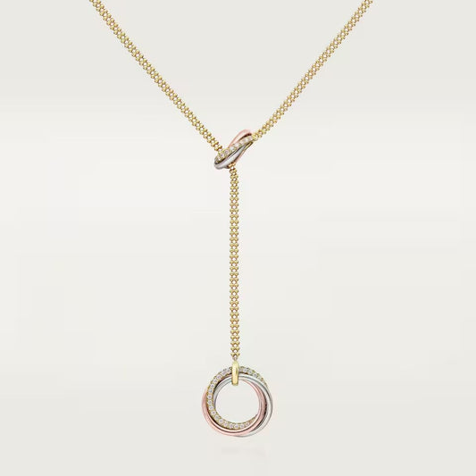 [Love Lucky]TRINITY DIAMONDS NECKLACE
