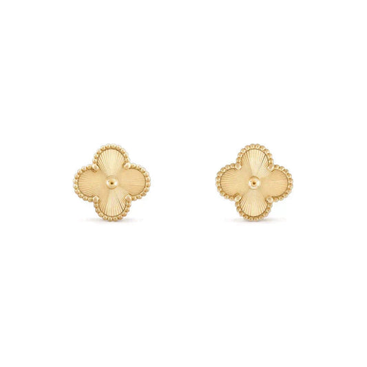 [Love Lucky]CLOVER MEDIUM 1 MOTIFS LASER EARRINGS