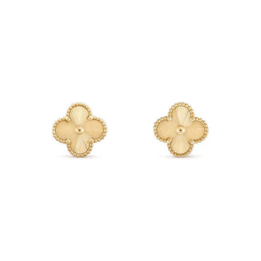 [Love Lucky]CLOVER MEDIUM 1 MOTIFS LASER EARRINGS